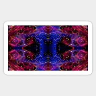 Colorful Abstract Stylized Galaxy Repeating Pattern Sticker